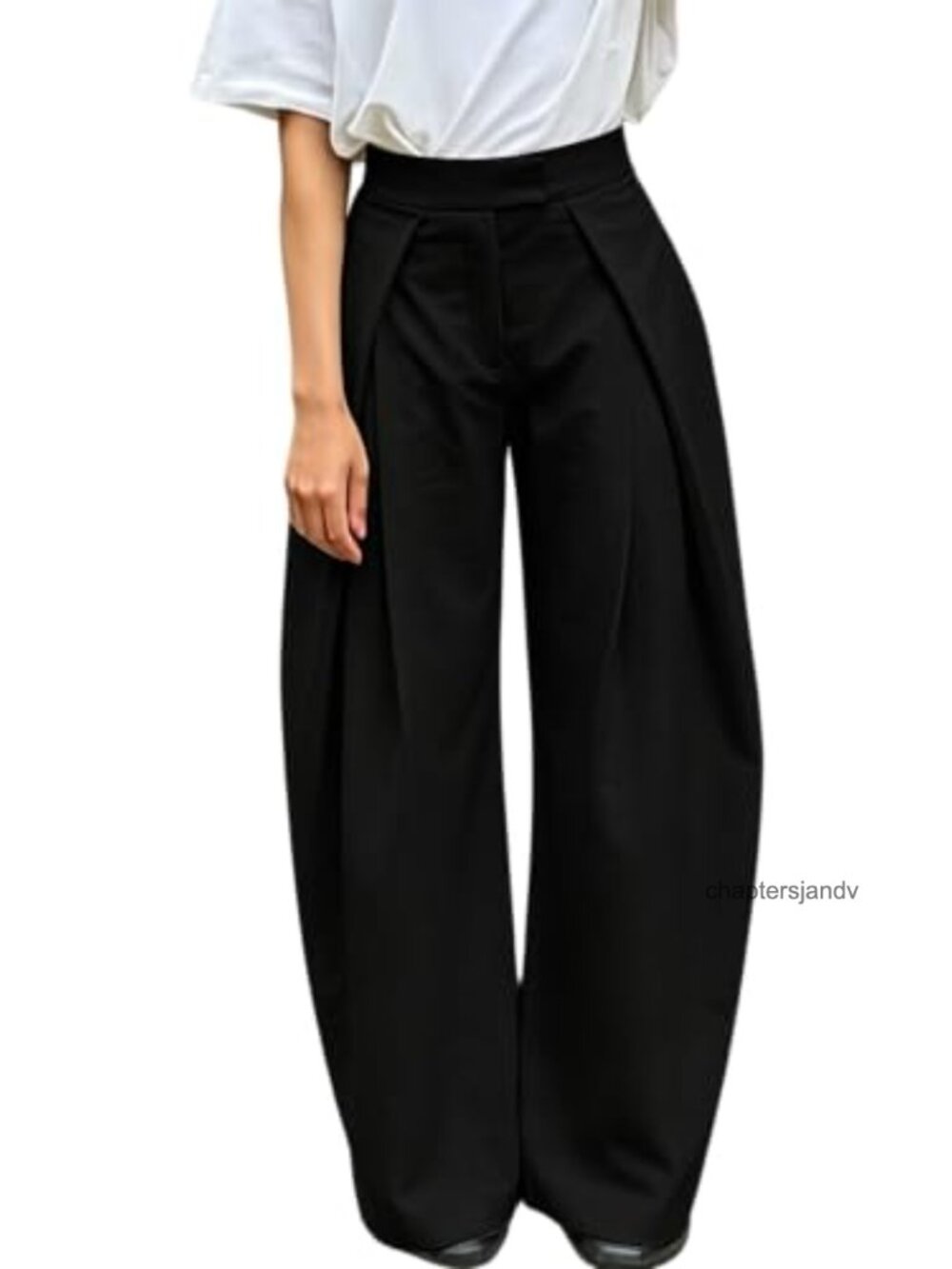 Wide Leg Dress Pants Pleated Front High Waisted Business Casual Trousers
